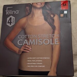 Felina Cotton Stretch Camisole - Light Brown